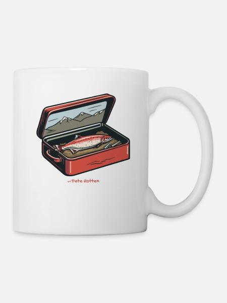 Eine seltene Angeltrophäe, Fischen und Angeln - Tasse - Weiß