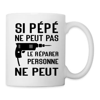 Si Pépé ne peut pas le Réparer Cadeau Pépé - Mug blanc - blanc - Droite