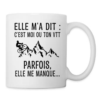 VTT Humoristique Humour - Mug blanc - blanc - Droite