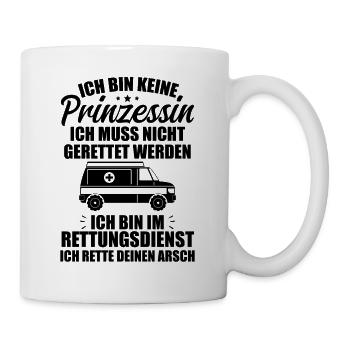 Frauensanitäterin Sanitäterin - Tasse - Weiß - Rechts