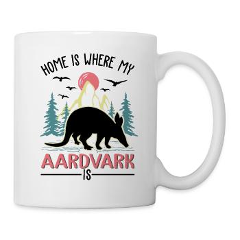 Zuhause ist wo mein Erdferkel ist - Tasse - Weiß - Rechts
