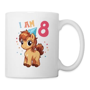 I'm 8 years old Horses Horse 8th birthday - Mug - white - Right