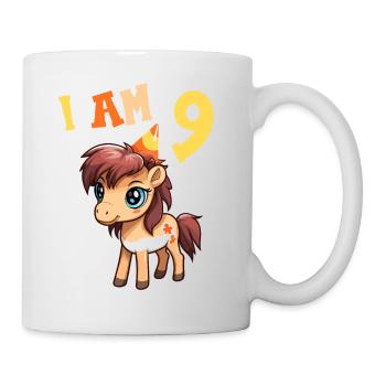 J'ai 9 ans Chevaux Cheval 9ème anniversaire - Mug blanc - blanc - Droite