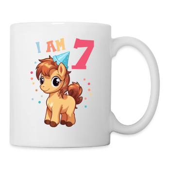 J'ai 7 ans Chevaux Cheval 7ème anniversaire - Mug blanc - blanc - Droite