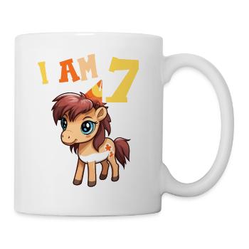 J'ai 7 ans Chevaux Cheval 7ème anniversaire - Mug blanc - blanc - Droite