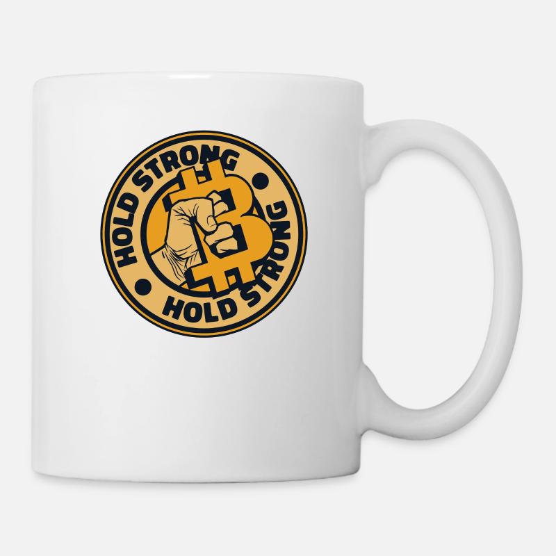 Hold Strong Blockchain Crypto Kryptowährung - Tasse - Weiß