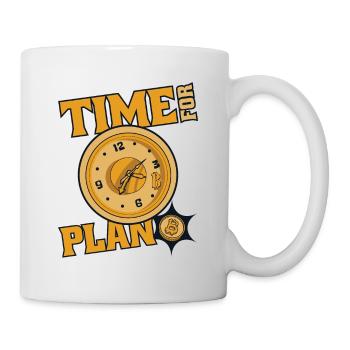 Il est temps de planifier la blockchain de crypto-monnaie Bitcoin - Mug blanc - blanc - Droite