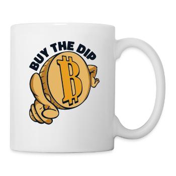 Buy The Dip Crypto Kryptowährung Blockchain - Tasse - Weiß - Rechts