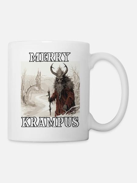 Merry Krampus | Kramperl | Krampus Kostüm - Tasse - Weiß