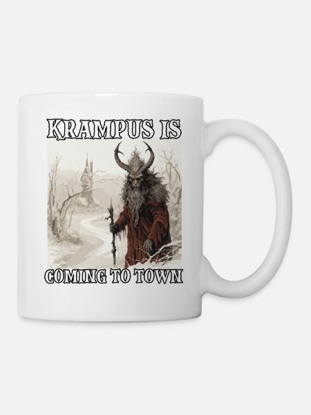 Krampus Maske | Krampus Kostüm Kramperl | - Tasse - Weiß