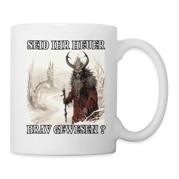 Krampus Maske Krampus Kostüm Kramperl Böser - Tasse - Weiß - Rechts