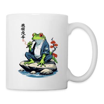 Yokai Grenouille Ukiyo-E Japon Design Rétro - Mug blanc - blanc - Droite