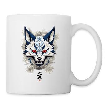 Vintage Kitsune Ukiyo-E Japan Streetwear - Mug - white - Right
