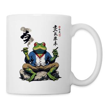 Yokai Grenouille Ukiyo-E Tokyo Streetwear Art - Mug blanc - blanc - Droite