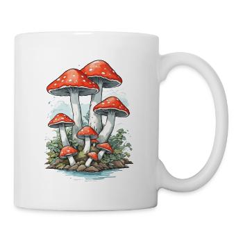 Retro Toadstool Vintage Mushrooms Cottagecore Design - Mug - white - Right