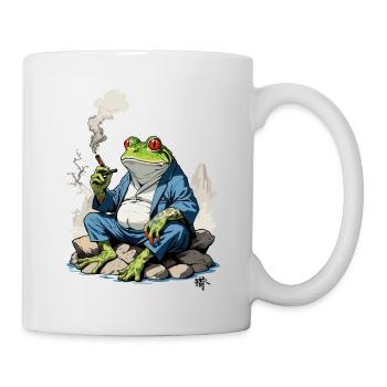 Yokai Frog Kanji Japan Retro Streetwear - Mug - white - Right