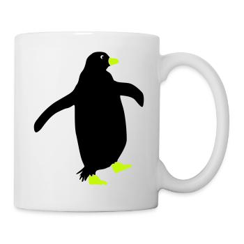 pinguin silhouette - Tasse - Weiß - Rechts