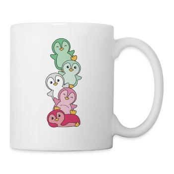 abrosexuell Flag Pride LGBTQ süße Pinguin - Tasse - Weiß - Rechts