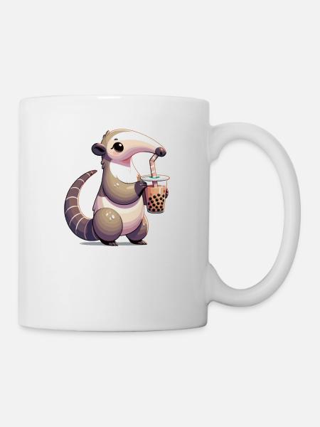 Kawaii Ameisenbären Bubble Tea Boba Ameisenbär - Tasse - Weiß