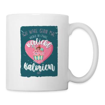 J’adorerais être à nouveau amoureuse ! Dicton unique - Mug blanc - blanc - Droite