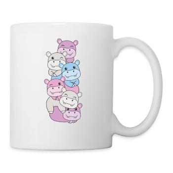 Intersex Flag Pride LGBTQ süße Hippo - Tasse - Weiß - Rechts