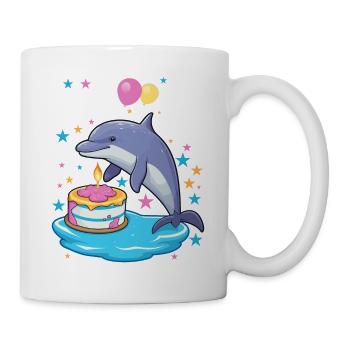J’ai 9 ans Dauphins Dauphin 9ème anniversaire - Mug blanc - blanc - Droite