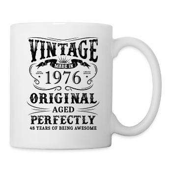 Vintage Made In 1976 48 ans d’être génial - Mug blanc - blanc - Droite