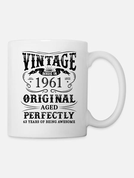 Vintage Made In 1961 63 ans d’être génial - Mug blanc - blanc