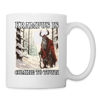 Krampus T Gruseliger Weihnachtsmann Kramperl - Tasse - Weiß - Rechts