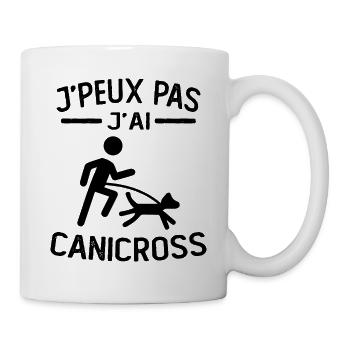 Je Peux Pas J'ai canicross canicross humour - Mug blanc - blanc - Droite