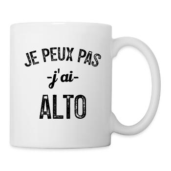 Ich kann nicht, ich habe Bratsche - Tasse - Weiß - Rechts