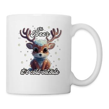Cute cute deer in winter gift - Mug - white - Right