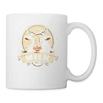 Lait de vache drôle de vache drôle avec du lait - Mug blanc - blanc - Droite
