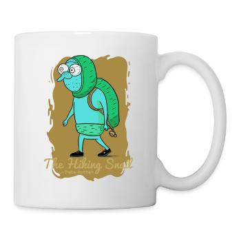 Der Wandernde Schnecke - Tasse - Weiß - Rechts