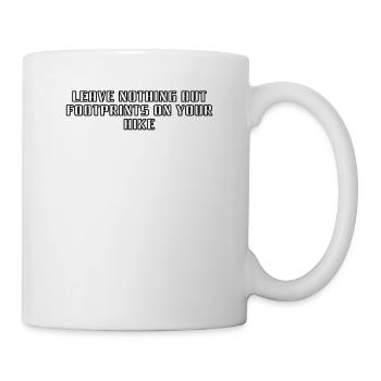 Randonnée - Ne laissez rien d’autre que des empreintes de pas sur votre - Mug blanc - blanc - Droite