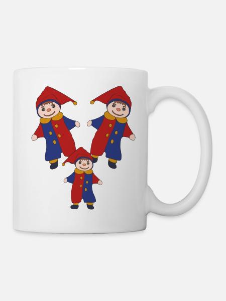 kasperle dreifach - Tasse - Weiß