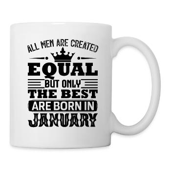 Janvier anniversaire. cadeau d'anniveraire janvier - Mug blanc - blanc - Droite