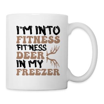 I'm Into Fitness Fit'ness Deer In My Freezer Funny - Mug blanc - blanc - Droite