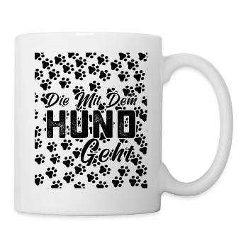 Who goes with the dog. Dog owner.dog. - Mug - white - Right