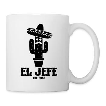 El Jefe Funny Mexican Quote for Latin Men - Mug - white - Right