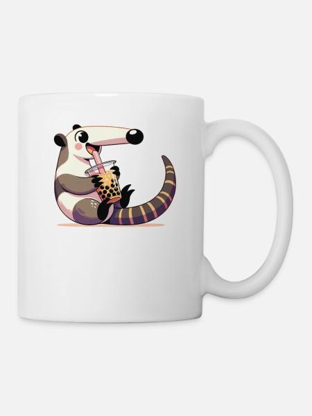 Kawaii Ameisenbären Bubble Tea Boba Ameisenbär - Tasse - Weiß