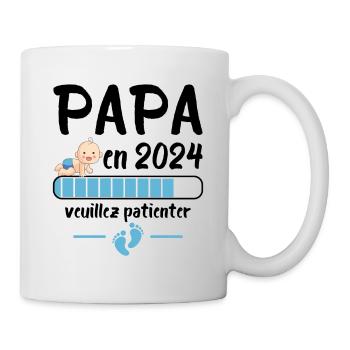 Cadeau Papa Annonce Grossesse Futur Père 2024 - Mug blanc - blanc - Droite