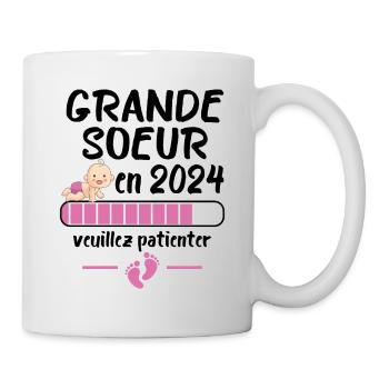 Grande Soeur Annonce Grossesse Future Soeur 2024 - Mug blanc - blanc - Droite