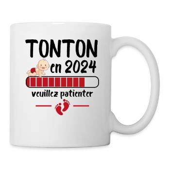 Cadeau Tonton Annonce Grossesse Futur Oncle 2024 - Mug blanc - blanc - Droite