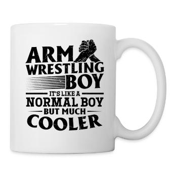 Arm Wrestling Boy It's Like A Normal Boy But Much - Tasse - Weiß - Rechts