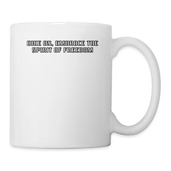 Wandern - Hike on, embrace the spirit of freedom - Mug - white - Right