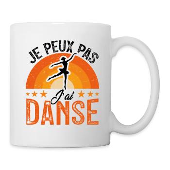 Ich kann nicht tanzen - Retro Vintage - Tasse - Weiß - Rechts