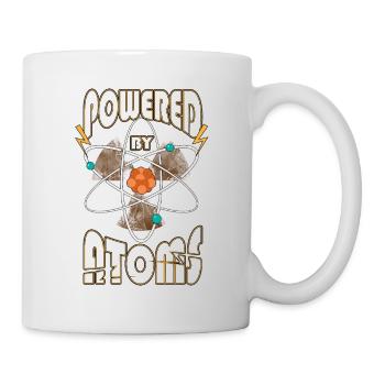 Powered by Atoms Funny Sayings Physics Gift - Mug - white - Right