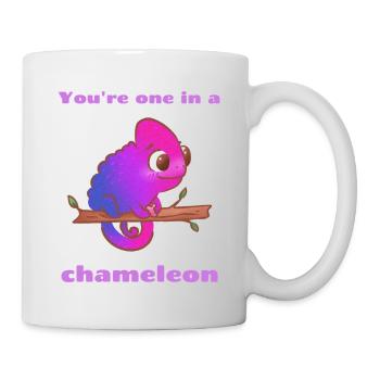 You're one in a chameleon, funny cute valentine's - Mug - white - Right