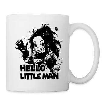 Niedliche Anime Kriegerin: Hallo kleiner Mann - Tasse - Weiß - Rechts